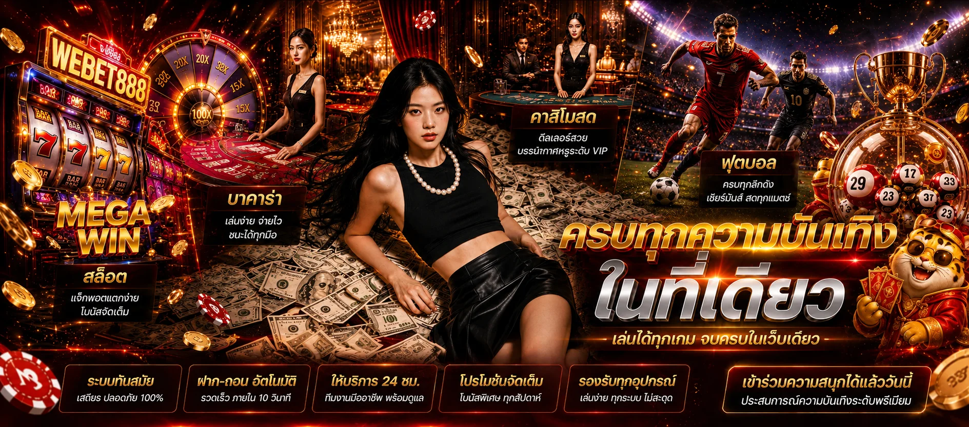 WEBET888 ศูนย์รวม Sportsbook คาสิโน สล็อต และผลกีฬา