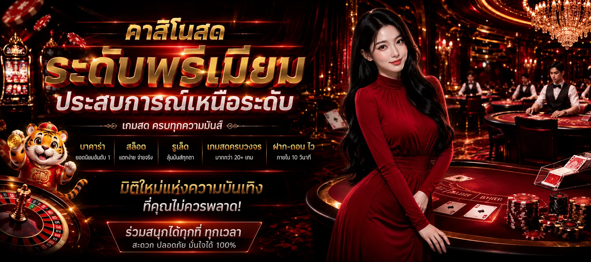 WEBET888 casino ห้องคาสิโนสดโทนแดงดำพรีเมียม